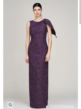 JS Collections Irina Sleeveless Purple Lace Column Gown, NEW, Size 6, MSRP $288